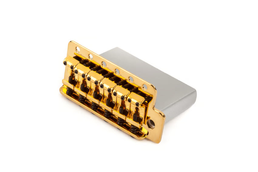 Fender Vintage-Style Left-Hand Stratocaster Bridge Assembly, Gold