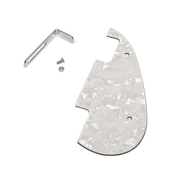 Gretsch Pickguard, Electromatic Jet Baritone, Includes Mounting Hardware, White Moto