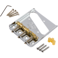 Fender 3-Saddle American Vintage "Hot Rod" Telecaster Bridge Assembly with Compensated Brass Saddles, Nickel