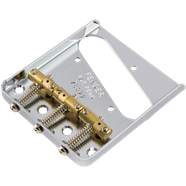 Fender 3-Saddle American Vintage "Hot Rod" Telecaster Bridge Assembly with Compensated Brass Saddles, Nickel