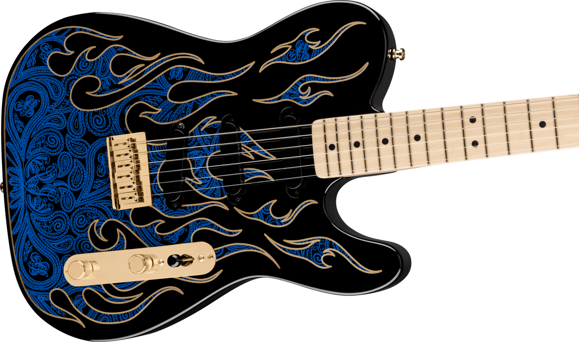 Fender James Burton Telecaster, Maple Fingerboard, Blue Paisley Flames