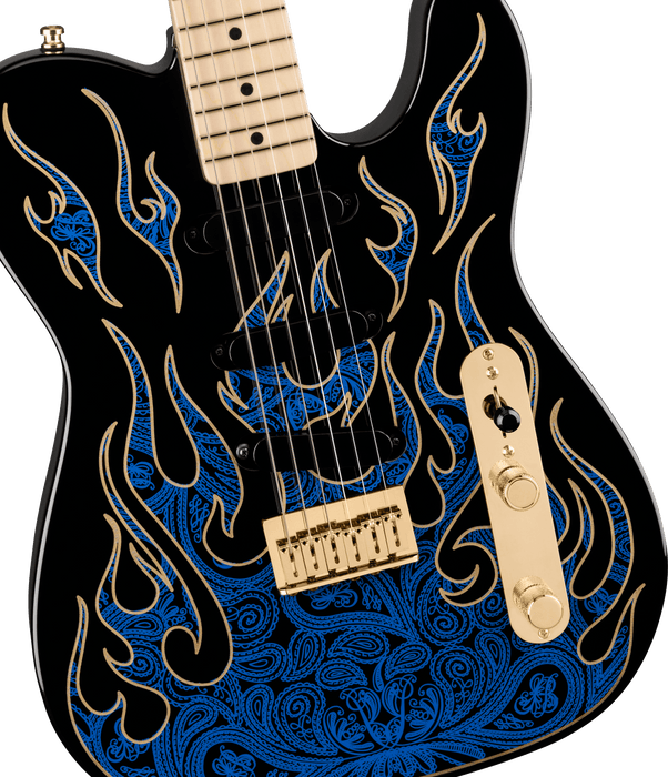 Fender James Burton Telecaster, Maple Fingerboard, Blue Paisley Flames