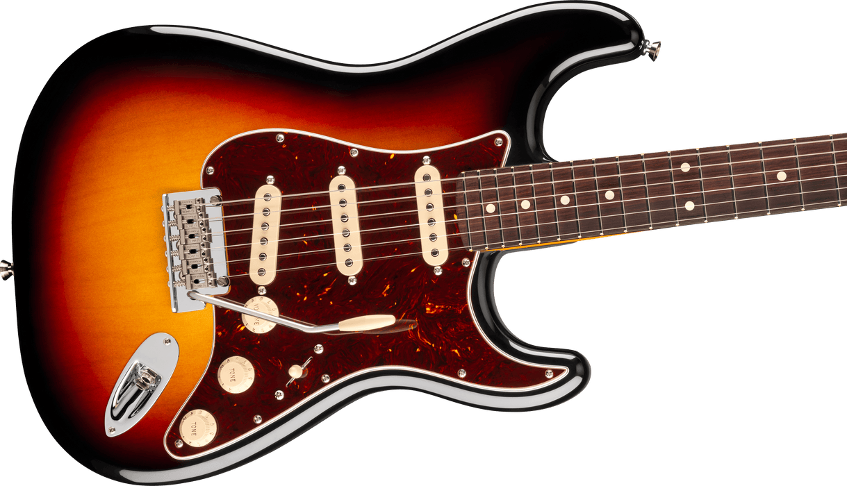 Fender American Professional Stratocaster, touche en palissandre, Sunburst 3 couleurs