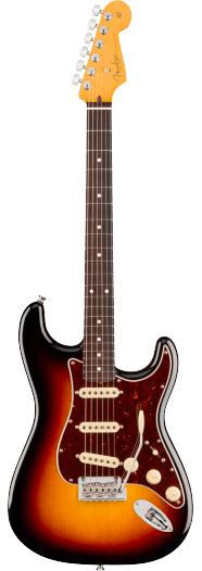 Fender American Professional Stratocaster, touche en palissandre, Sunburst 3 couleurs