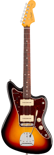 Fender American Professional Jazzmaster, touche en palissandre, Sunburst 3 couleurs