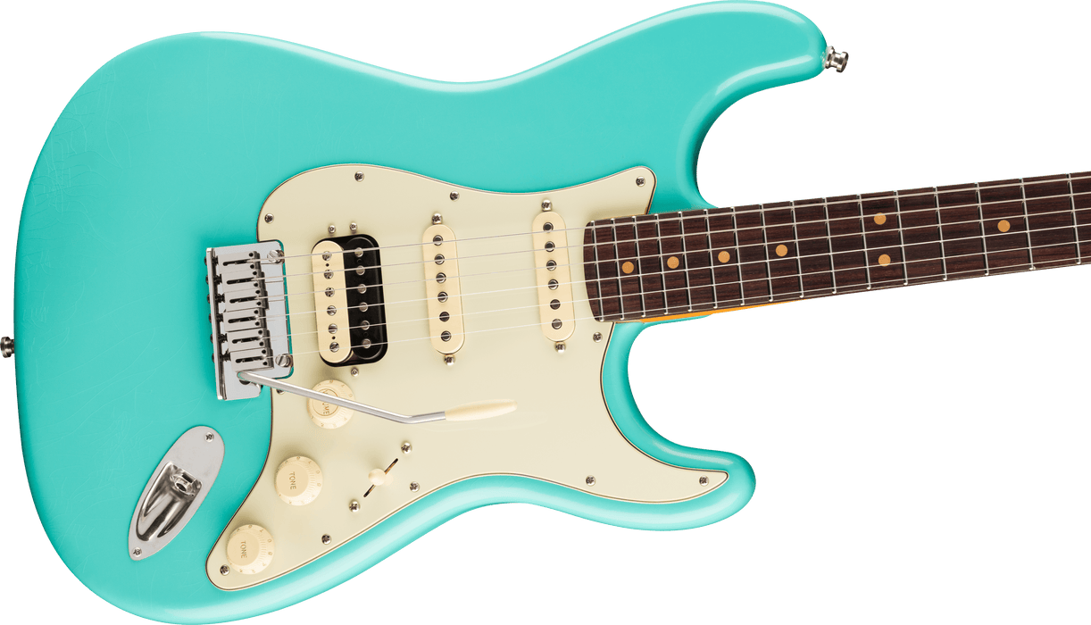 Fender American Ultra Luxe Vintage '60s Stratocaster HSS, Rosewood Fingerboard, Sea Foam Green