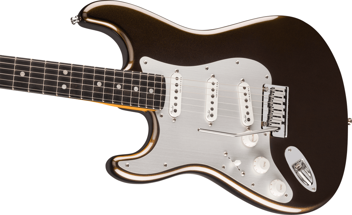 Fender American Ultra II Stratocaster Left-Hand, Ebony Fingerboard, Texas Tea