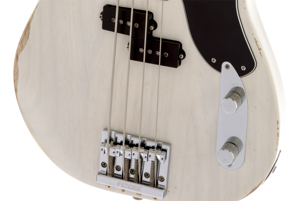 Fender Mike Dirnt Road Worn Precision Bass, Rosewood Fingerboard - White Blonde