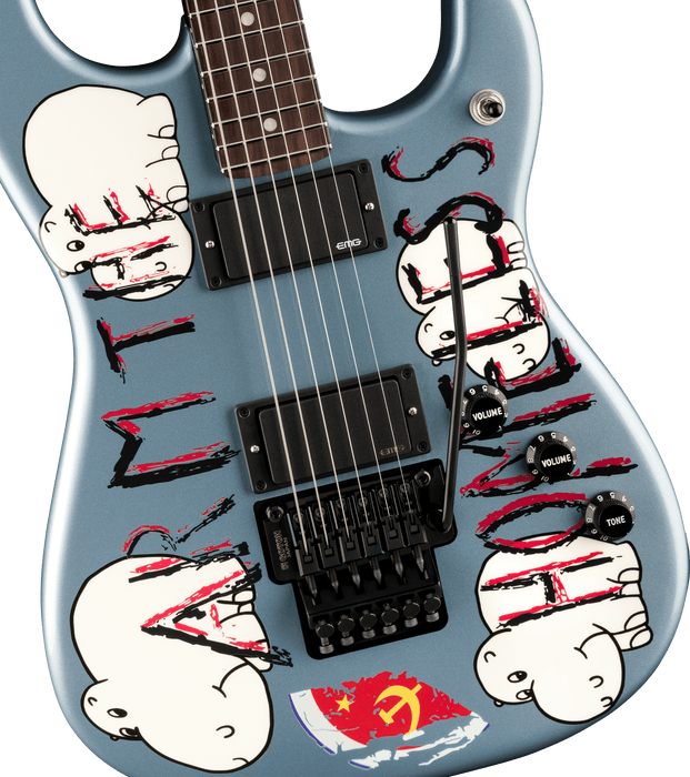 Fender Tom Morello Arm The Homeless Stratocaster, Rosewood Fingerboard, Blue Ice Metallic