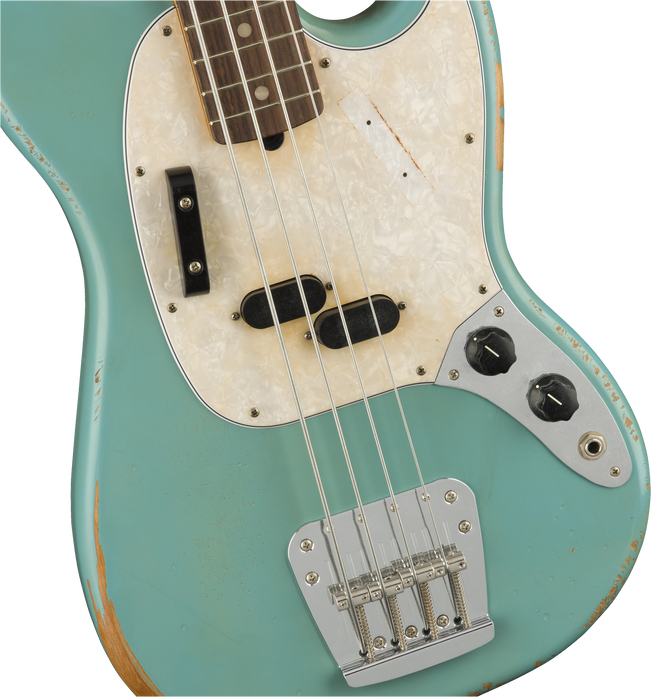 Fender JMJ Road Worn Mustang Bass, Rosewood Fingerboard, Faded Fender JMJ Road Worn Mustang Bass, Rosewood Fingerboard, Faded
