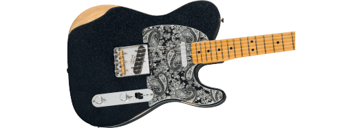 Fender Brad Paisley Road Worn Telecaster, Maple Fingerboard, Black Sparkle