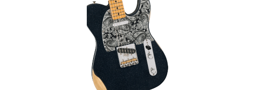 Fender Brad Paisley Road Worn Telecaster, Maple Fingerboard, Black Sparkle