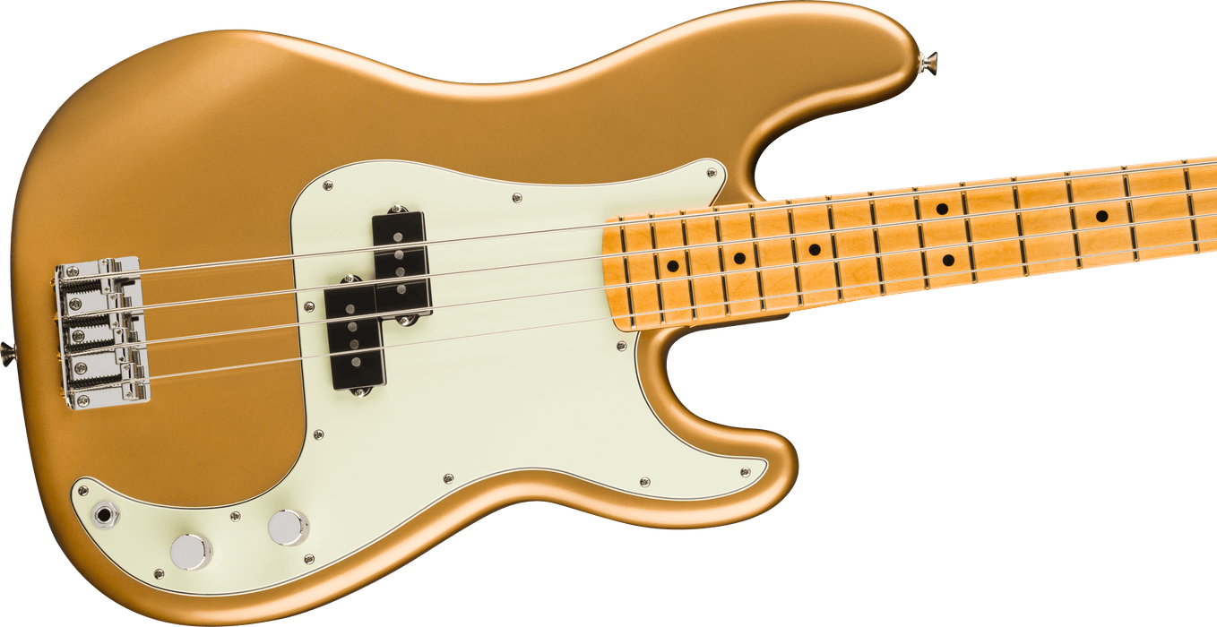Fender 75th Anniversary Player II Precision Bass, Maple Fingerboard, Aztec Gold