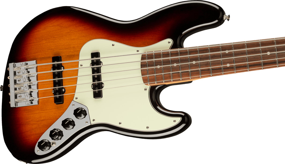 Fender Player Plus Active Jazz Bass V, Pau Ferro Fingerboard, 3-Tone Sunburst