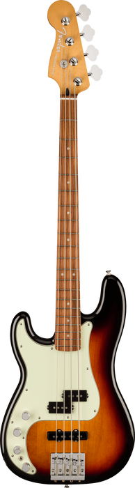 Fender Player Plus Precision Bass, Left-Hand, Pau Ferro Fingerboard - 3-Color Sunburst