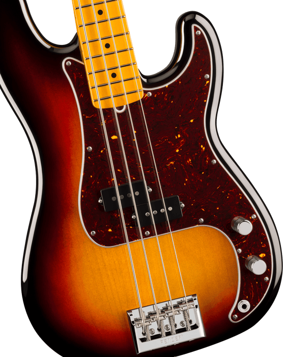 Fender American Professional Precision Bass, touche en érable, Sunburst 3 couleurs