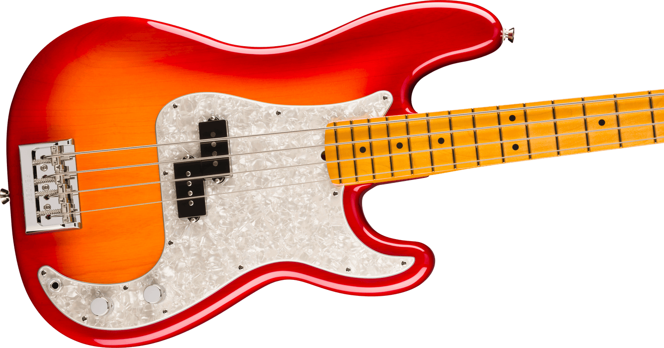 Fender American Professional Precision Bass, touche en érable, Aged Cherry Burst