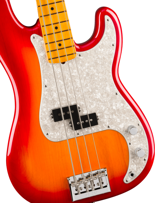 Fender American Professional Precision Bass, touche en érable, Aged Cherry Burst