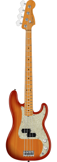 Fender American Professional Precision Bass, touche en érable, Aged Cherry Burst