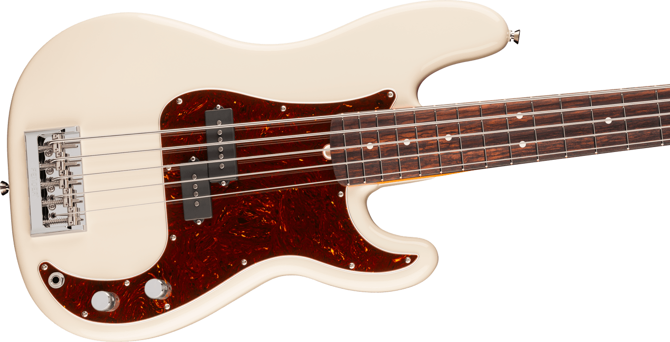 Fender American Professional Precision Bass V, touche en palissandre, Olympic White