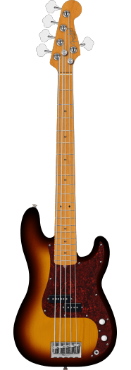 Fender American Professional Precision Bass V, Maple Fingerboard, 3-Color Sunburst
