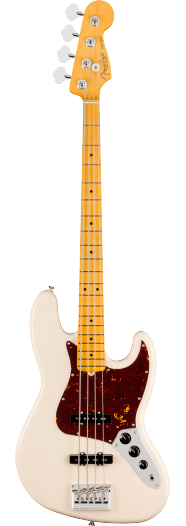 Fender American Professional Jazz Bass, touche en érable, Olympic White