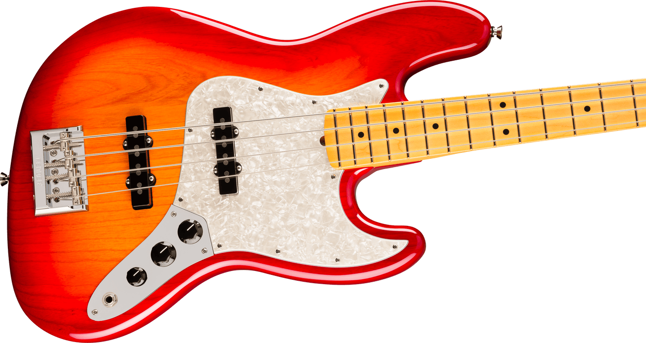 Fender American Professional Jazz Bass, Maple Fingerboard, Aged Cherry Burst