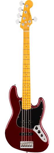 Fender American Professional Jazz Bass V, Maple Fingerboard, Oxblood