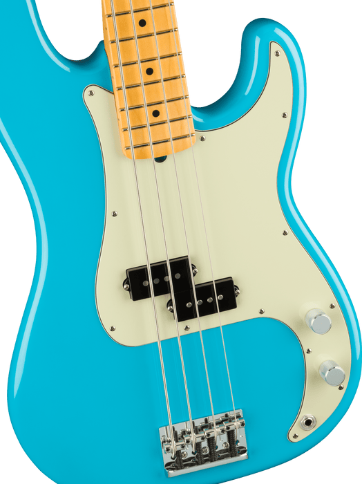 Fender American Professional II Precision Bass, Maple Fingerboard, Miami Blue