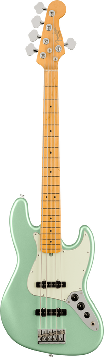 Fender American Professional II Jazz Bass V, Maple Fingerboard, Mystic Surf Green