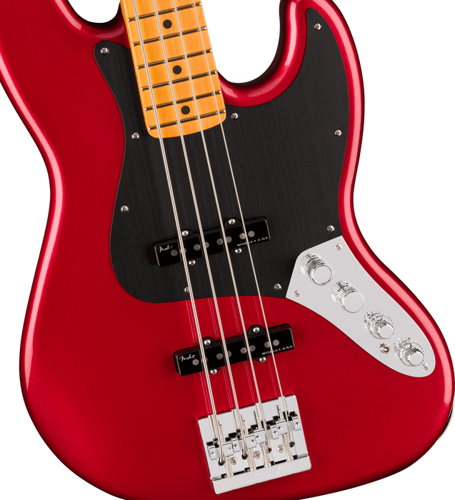 Fender American Ultra II Jazz Bass, Maple Fingerboard, Sinister Red