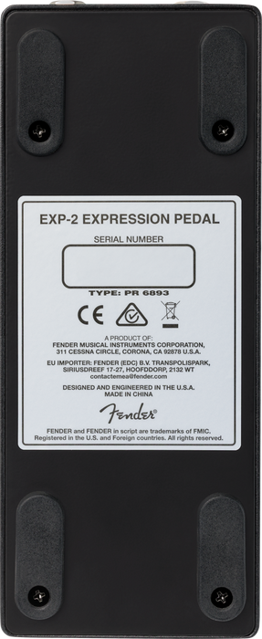 Fender EXP-2 Expression Pedal, Black