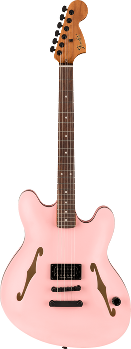 Fender Tom DeLonge Starcaster, Rosewood Fingerboard, Black Hardware, Satin Shell Pink