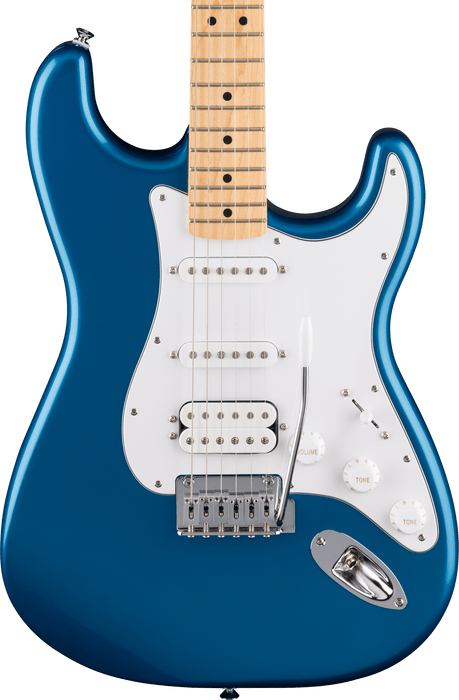 Fender Standard Stratocaster HSS, Maple Fingerboard, White Pickguard, Aqua Marine Metallic