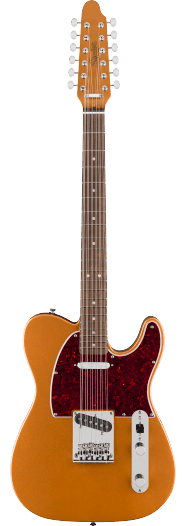 Squier Paranormal Troy Van Leeuwen Telecaster XII, Laurel Fingerboard, Tortoiseshell Pickguard, Copper