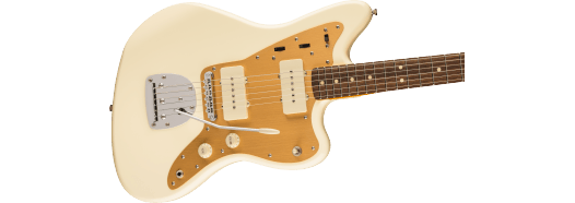 Squier J Mascis Jazzmaster, Laurel Fingerboard, Gold Anodized Pickguard, Vintage White