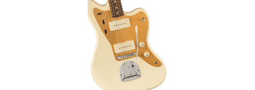 Squier J Mascis Jazzmaster, Laurel Fingerboard, Gold Anodized Pickguard, Vintage White