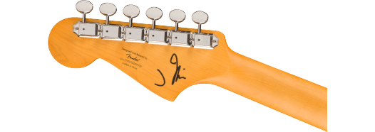 Squier J Mascis Jazzmaster, Laurel Fingerboard, Gold Anodized Pickguard, Vintage White