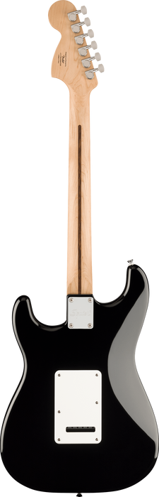 Squier - Affinity Series Stratocaster Mustang Micro Pack, Laurel Fingerboard, Black, Gig Bag, HD9