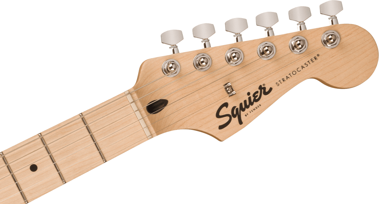 Squier Sonic™ Stratocaster® HSS, Maple Fingerboard, White Pickguard, Tahitian Coral