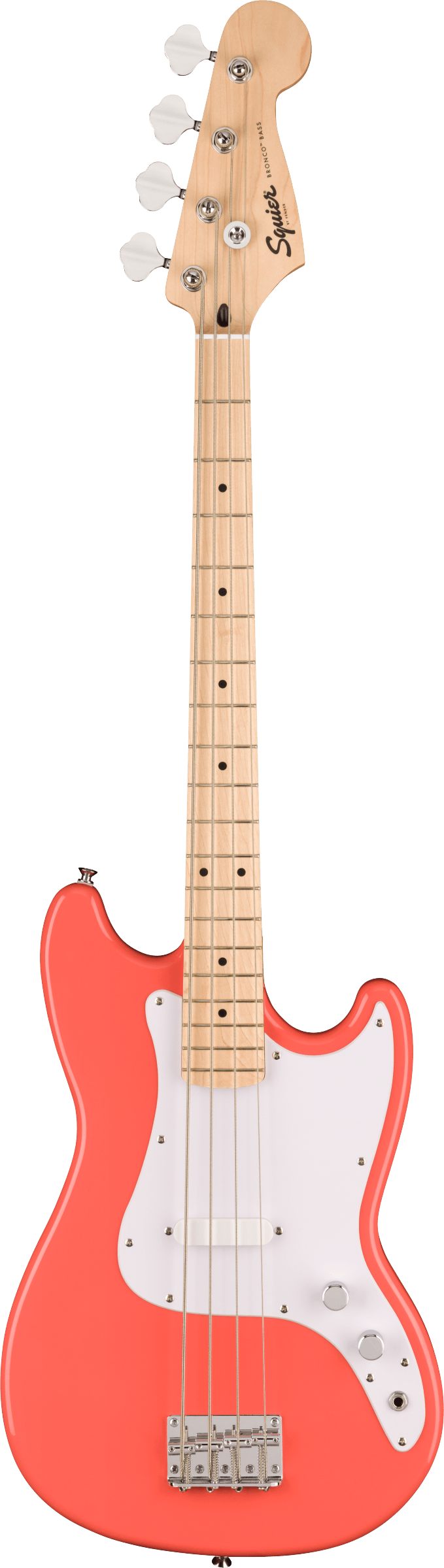 Squier Sonic Bronco Bass, Maple Fingerboard - Tahitian Coral for
