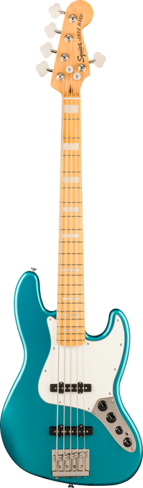 Squier Classic Vibe Active '70s Jazz Bass V, Maple Fingerboard, Parchment Pickguard, Ocean Turquoise