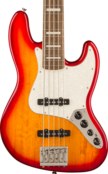 Squier Classic Vibe Active '70s Jazz Bass V, Laurel Fingerboard, White Pearloid Pickguard, Sienna Sunburst