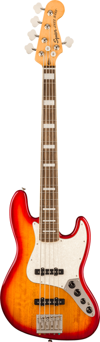 Squier Classic Vibe Active '70s Jazz Bass V, Laurel Fingerboard, White Pearloid Pickguard, Sienna Sunburst
