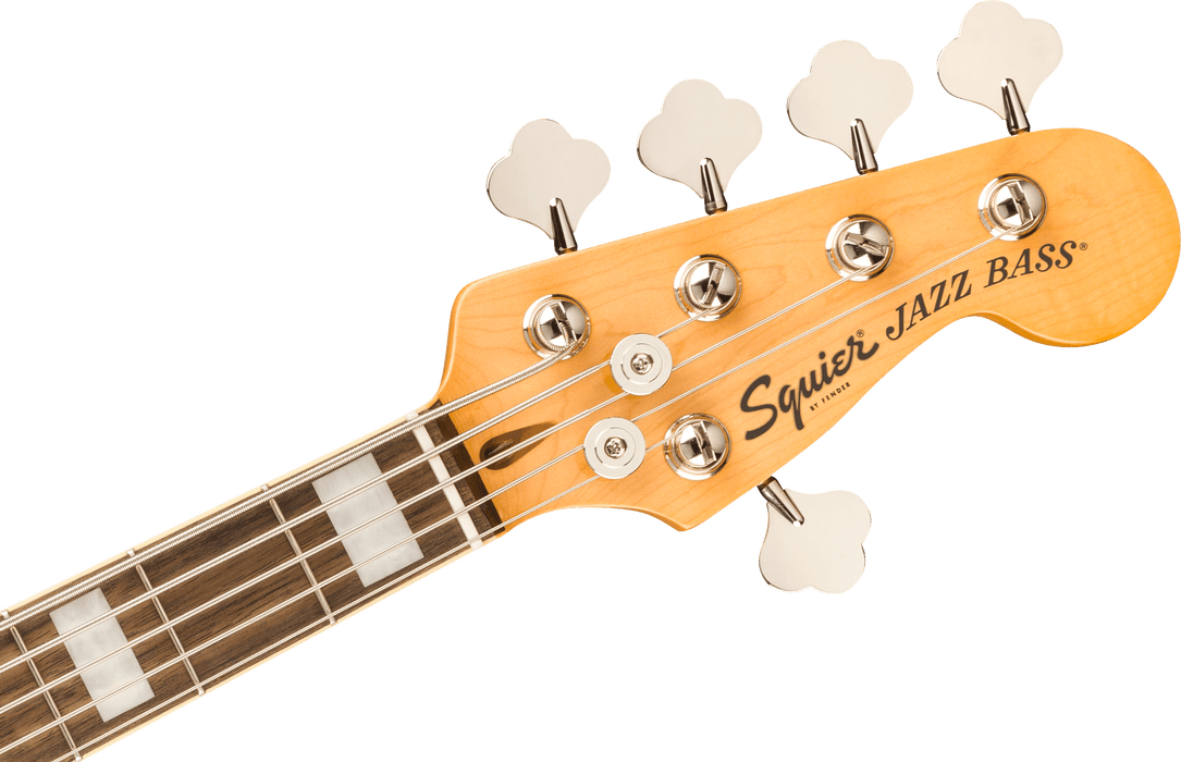 Squier Classic Vibe Active '70s Jazz Bass V, Laurel Fingerboard, White Pearloid Pickguard, Sienna Sunburst