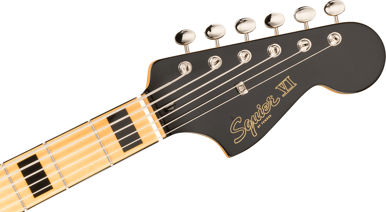 Squier FSR Classic Vibe Bass VI, Maple Fingerboard, Black Pickguard, Matching Headstock, Black
