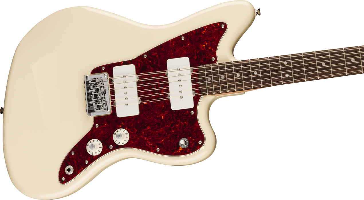 Squier -  Paranormal Jazzmaster XII, Laurel Fingerboard, Tortoiseshell Pickguard, Olympic White
