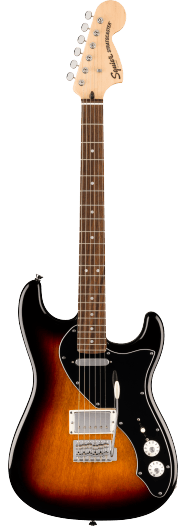 Squier Paranormal Stratocaster Deluxe, Laurel Fingerboard, Black Pickguard, 3-Color Sunburst