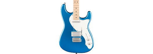 Squier Paranormal Stratocaster Deluxe, Maple Fingerboard, Parchment Pickguard, Lake Placid Blue