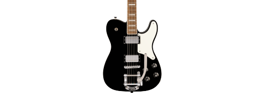 Squier Paranormal Troublemaker Telecaster Deluxe Bigsby, Laurel Fingerboard, Parchment Pickguard, Black
